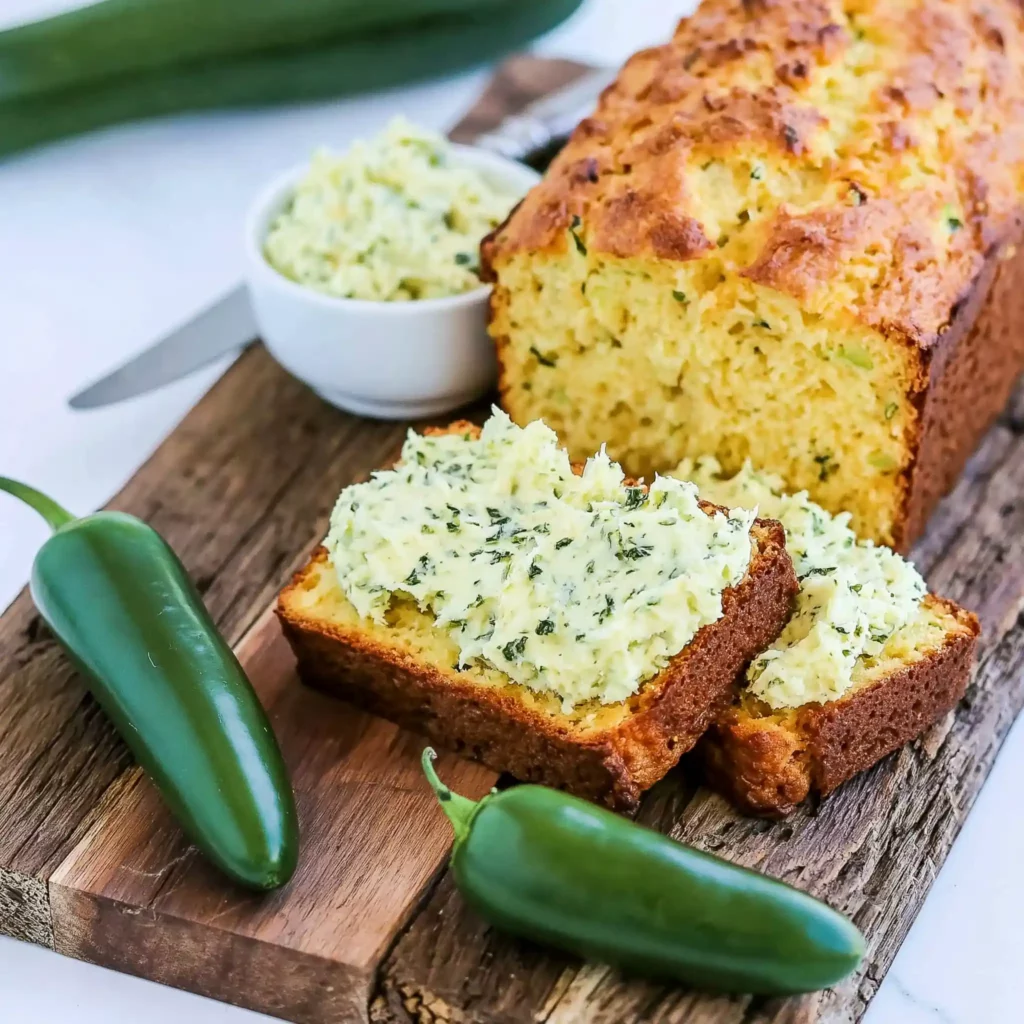 Cheddar Zucchini Bread with Jalapeño Honey Butter: Easy Sweet and Savory Recipe 4 Cheddar Zucchini Bread