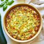 Cottage cheese zucchini quiche