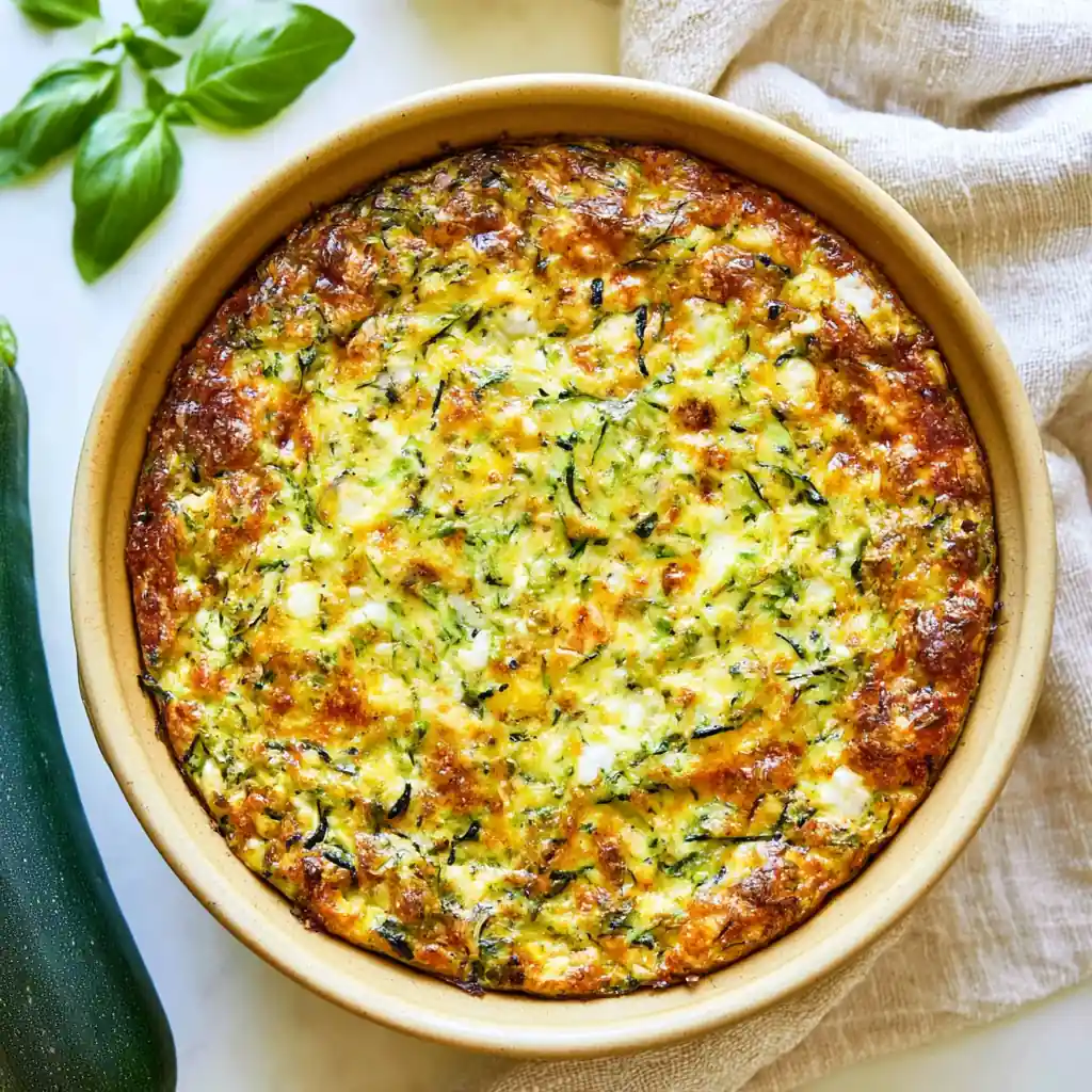 Cottage cheese zucchini quiche