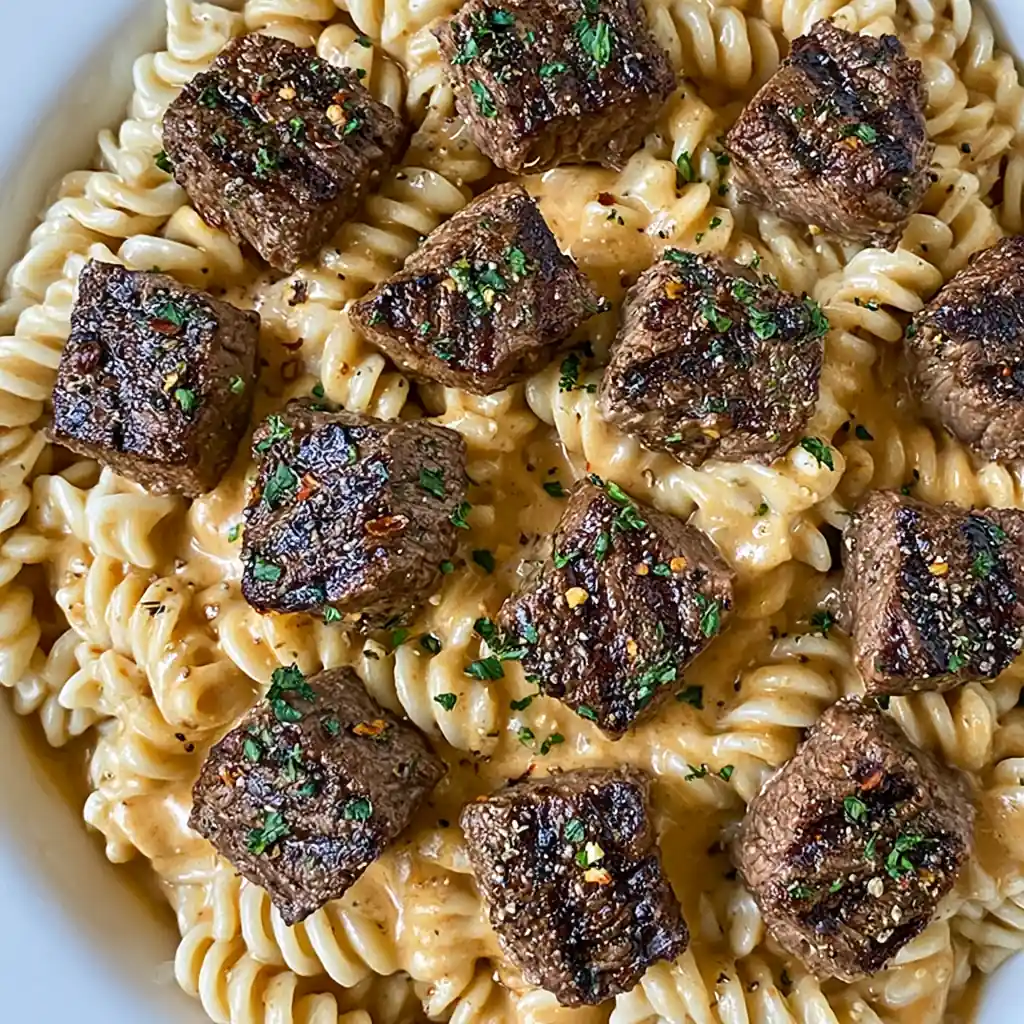 Creamy Garlic Butter Steak Bites with Pasta 4 Creamy Garlic Butter Steak Bites with Pasta