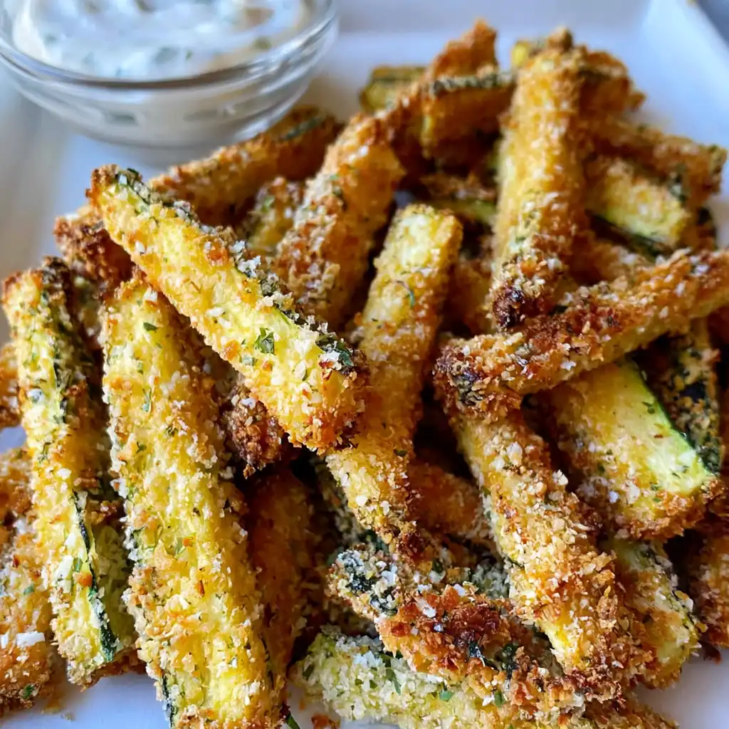 Crispy parmesan zucchini fries