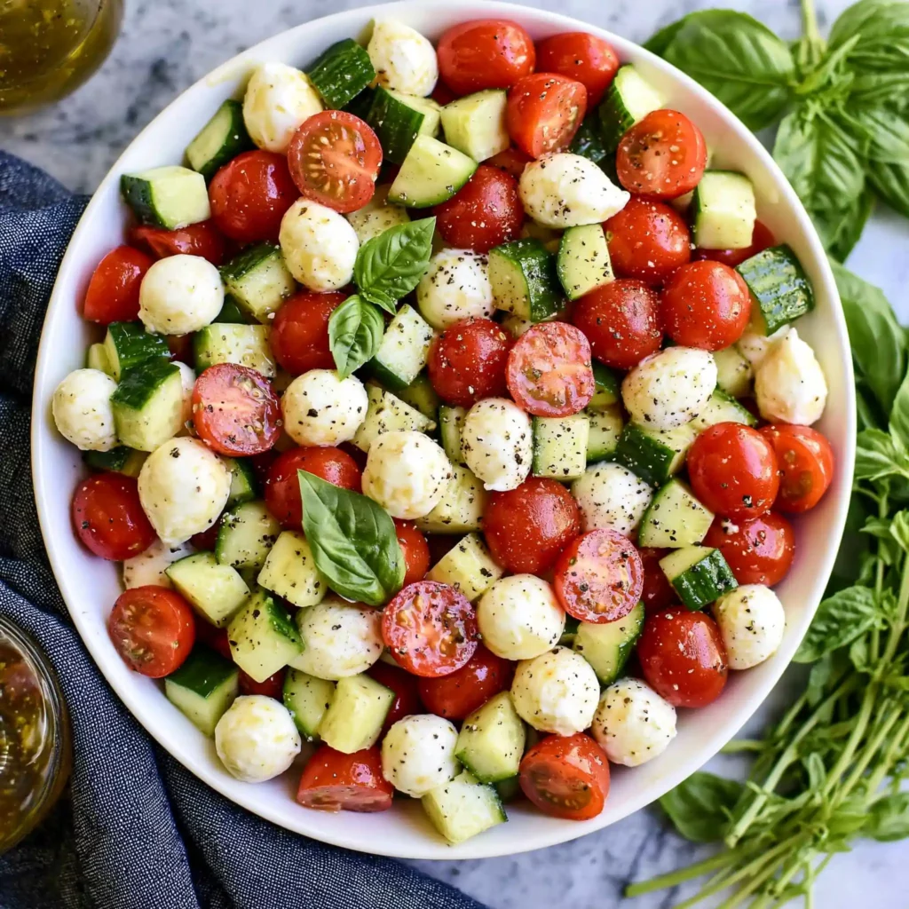 Cucumber Caprese Salad