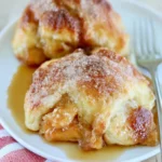 Easy peach dumplings
