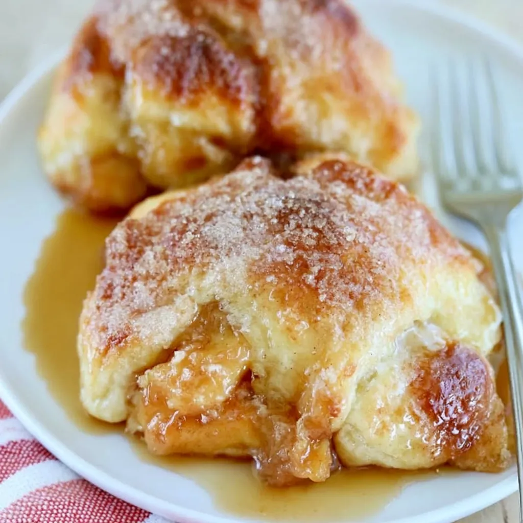 Easy peach dumplings