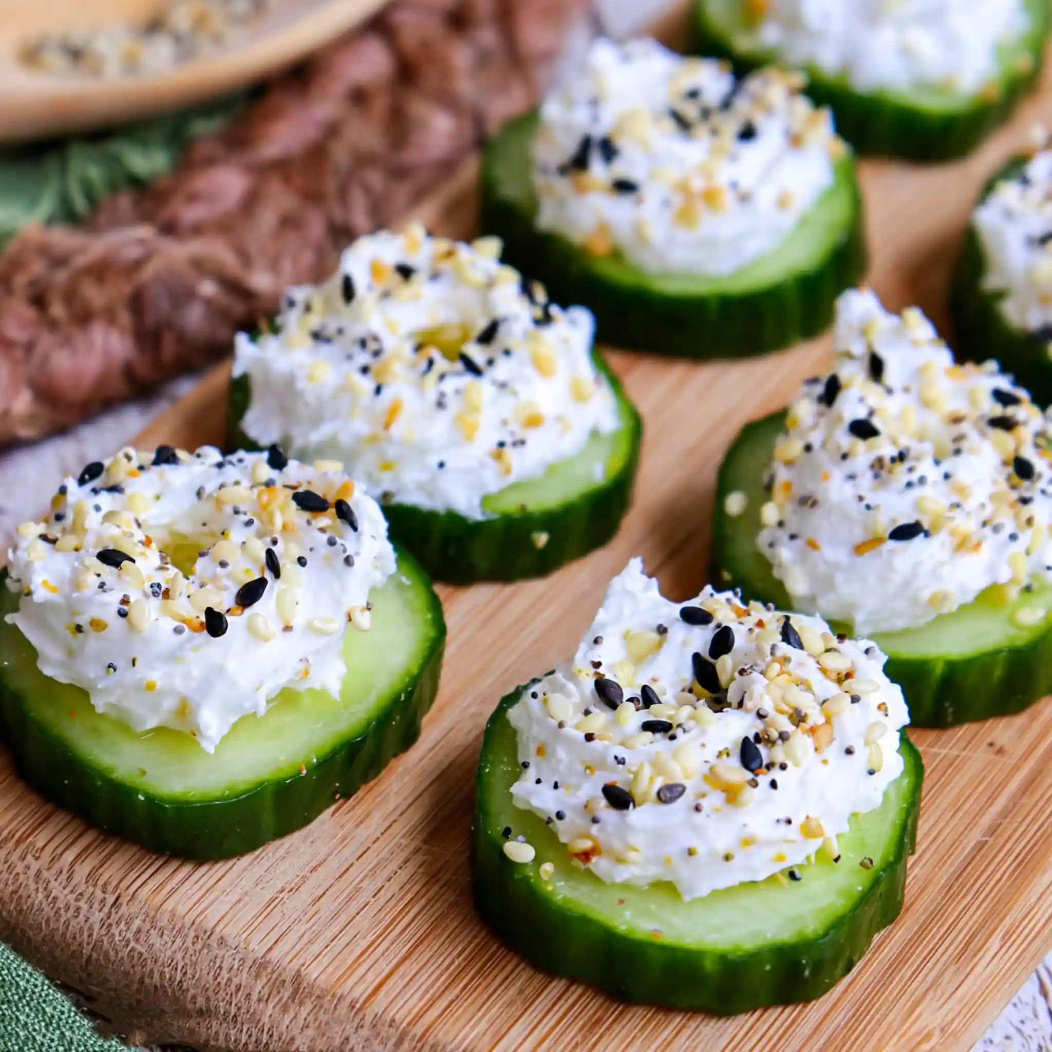 Everything Bagel Cucumber Bites