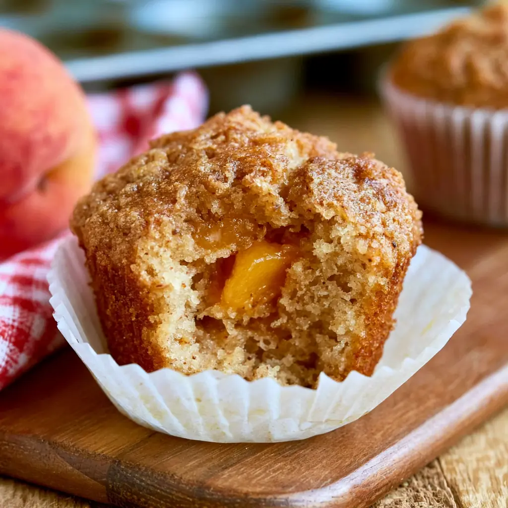 Fresh Peach Muffins