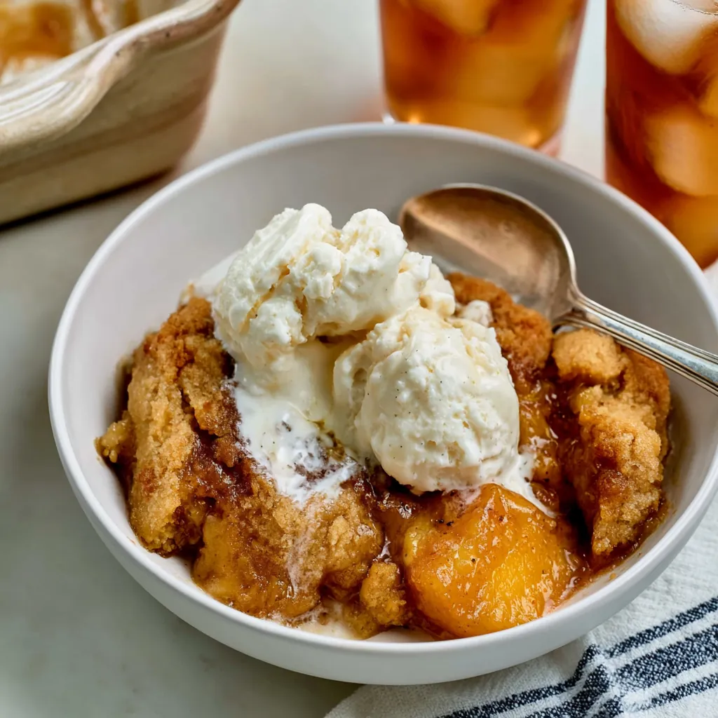 Gluten Free Peach Cobbler: Easy Southern Dessert With a Crispy Crust 4 Gluten Free Peach Cobbler