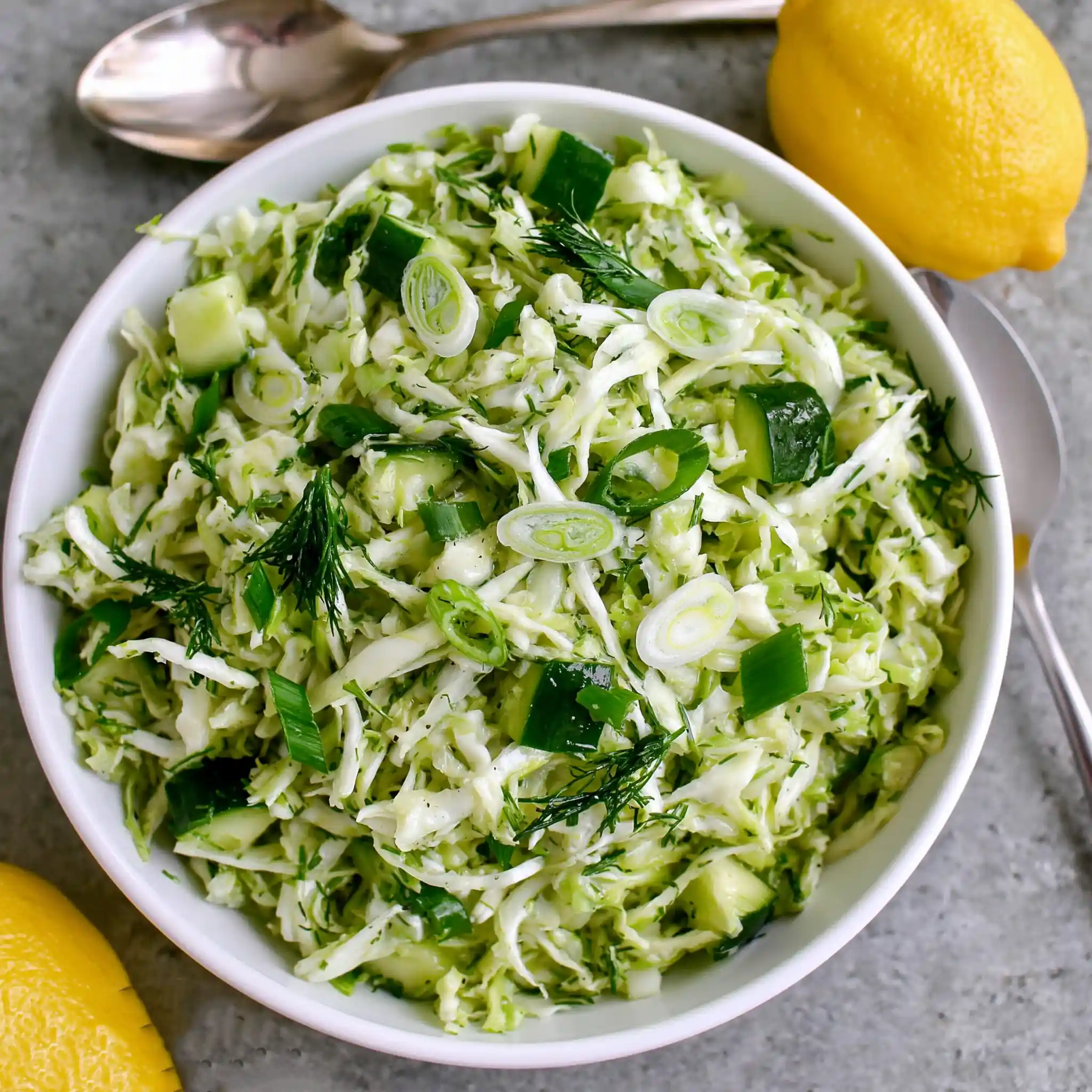 Green Cabbage Cucumber Salad
