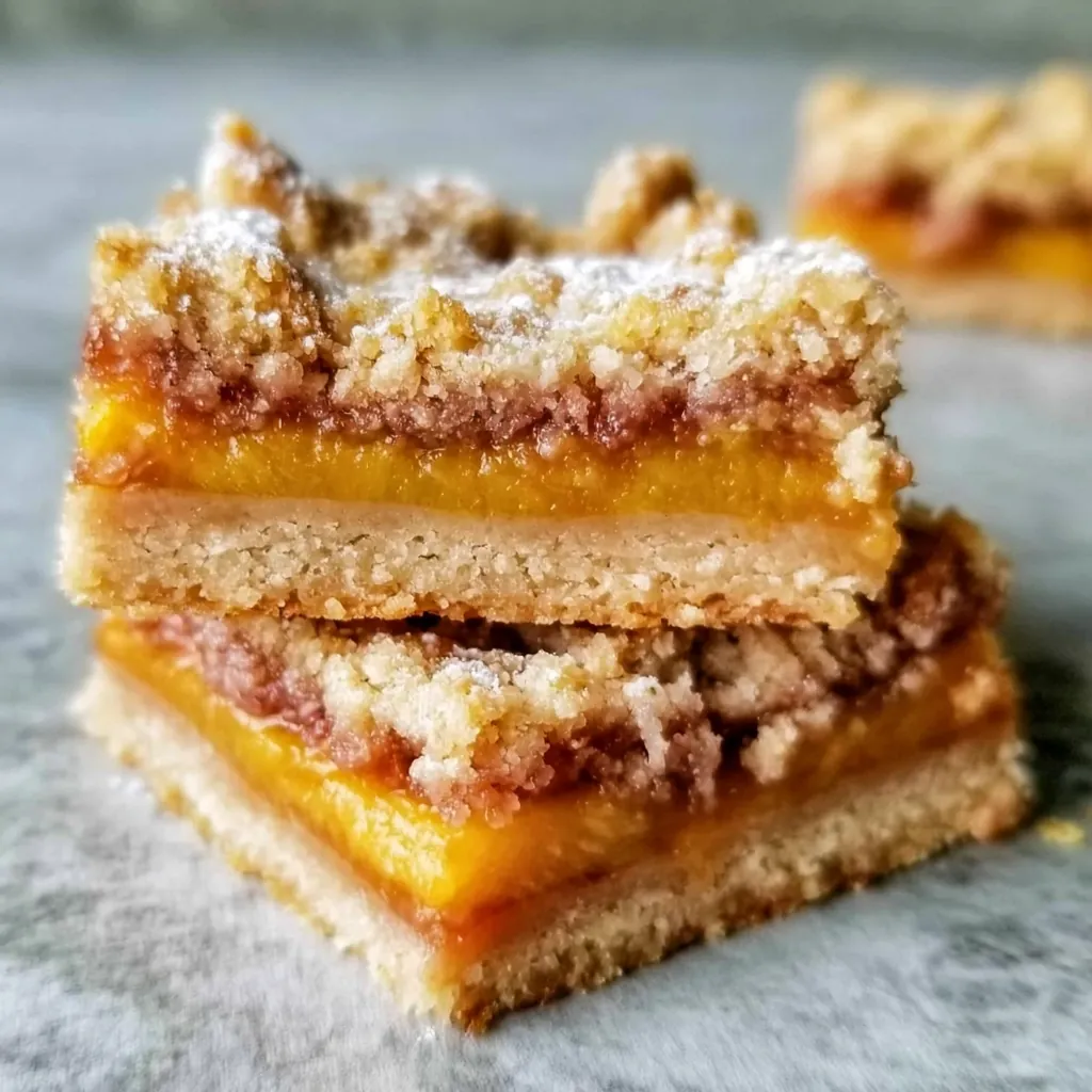 Heavenly Summer Peach Bars with a Buttery Oat Crust 4 Heavenly summer peach bars