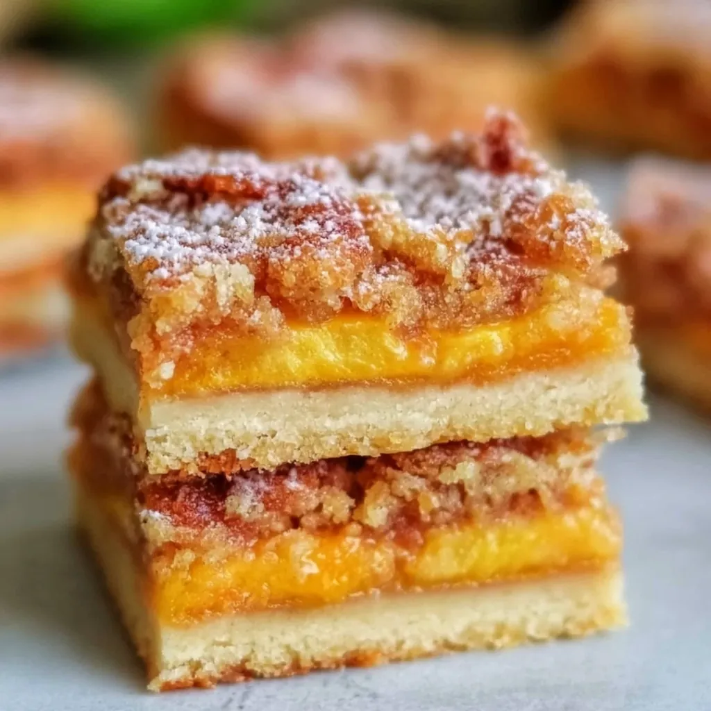 Heavenly summer peach bars