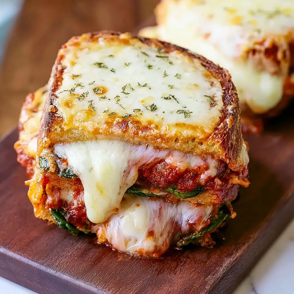 Lazy Chicken Parmesan Grilled Cheese