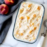 No Churn Peach Ice Cream