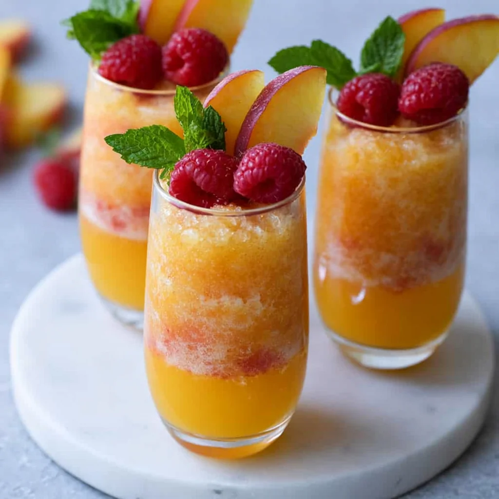 Non Alcoholic Peach Bellini Recipe: Amazing Summer Mocktail 4 Non Alcoholic Peach Bellini
