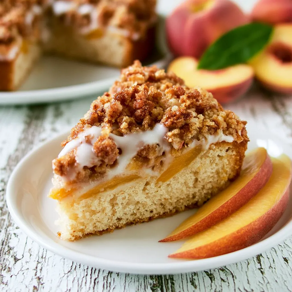Peach Crumble Coffee Cake: A Wonderful Summer Brunch Favorite 4 Peach Crumble Coffee Cake