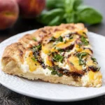 Peach and Basil Flatbread