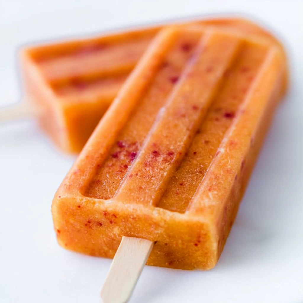 Ripe Peach Popsicles