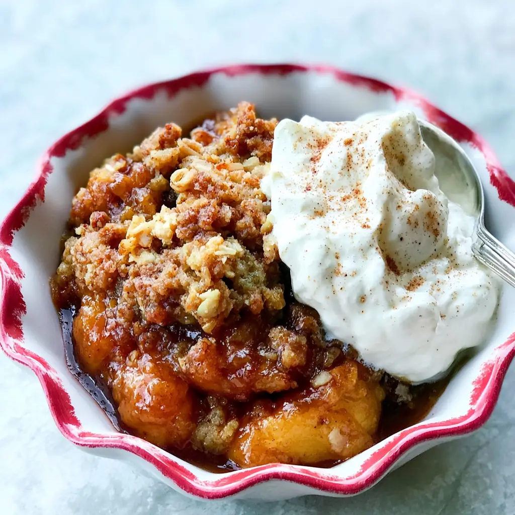 Slow Cooker Peach Bake