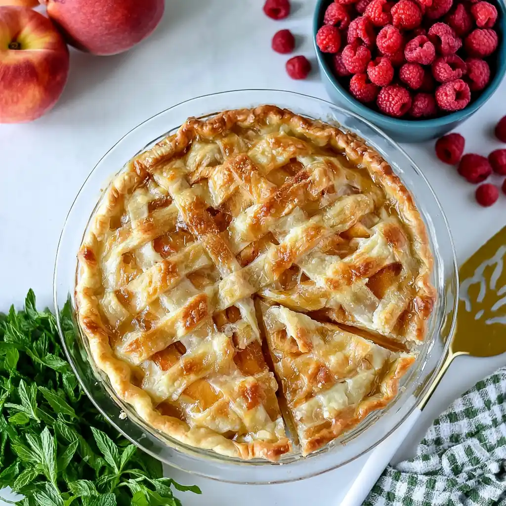 Southern peach pie