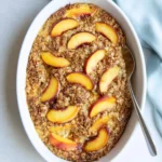 Summer Peach Baked Oatmeal
