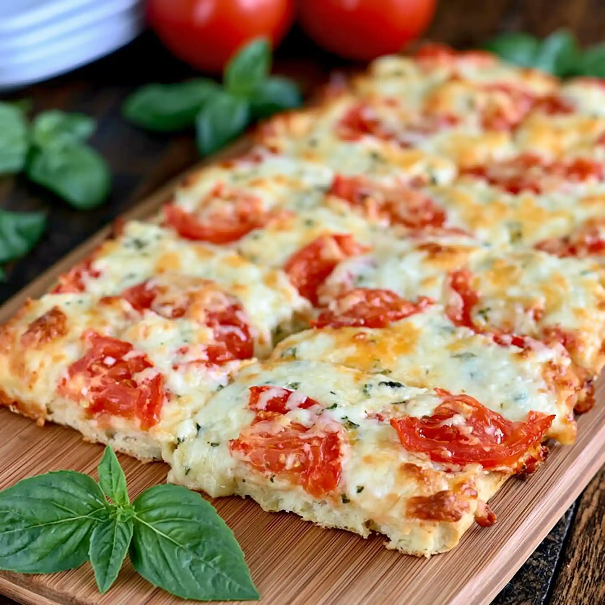 Tomato Basil Squares