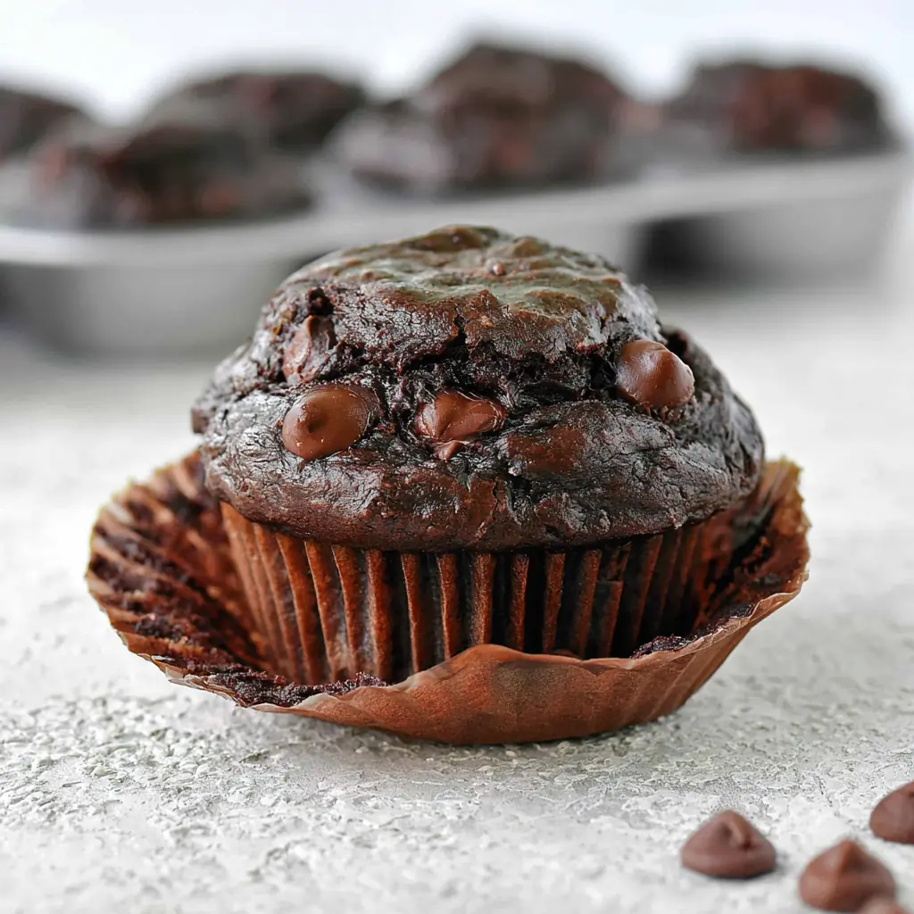 Vegan Double Chocolate Muffins That Stay Soft and Fluffy 4 Vegan double chocolate muffins