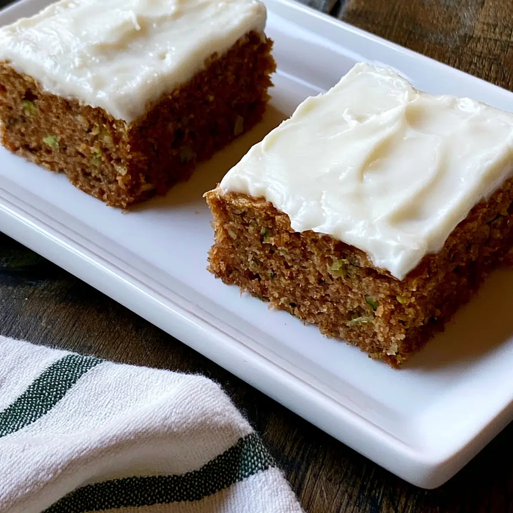 Zucchini Bars with Cream Cheese Frosting 4 Zucchini Bars