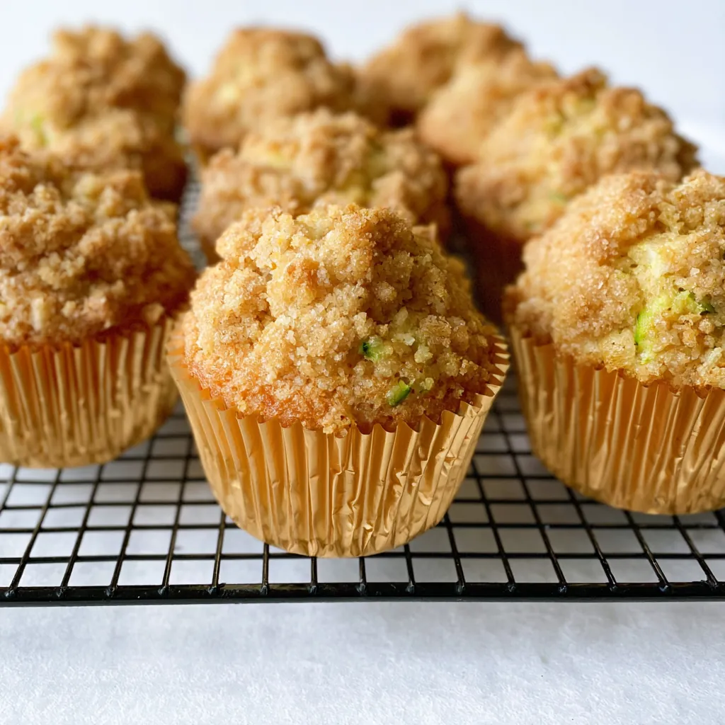 Zucchini Coffee Cake Muffins: Amazing Crumb-Topped Bakery Style Treat 4 Zucchini Coffee Cake Muffins