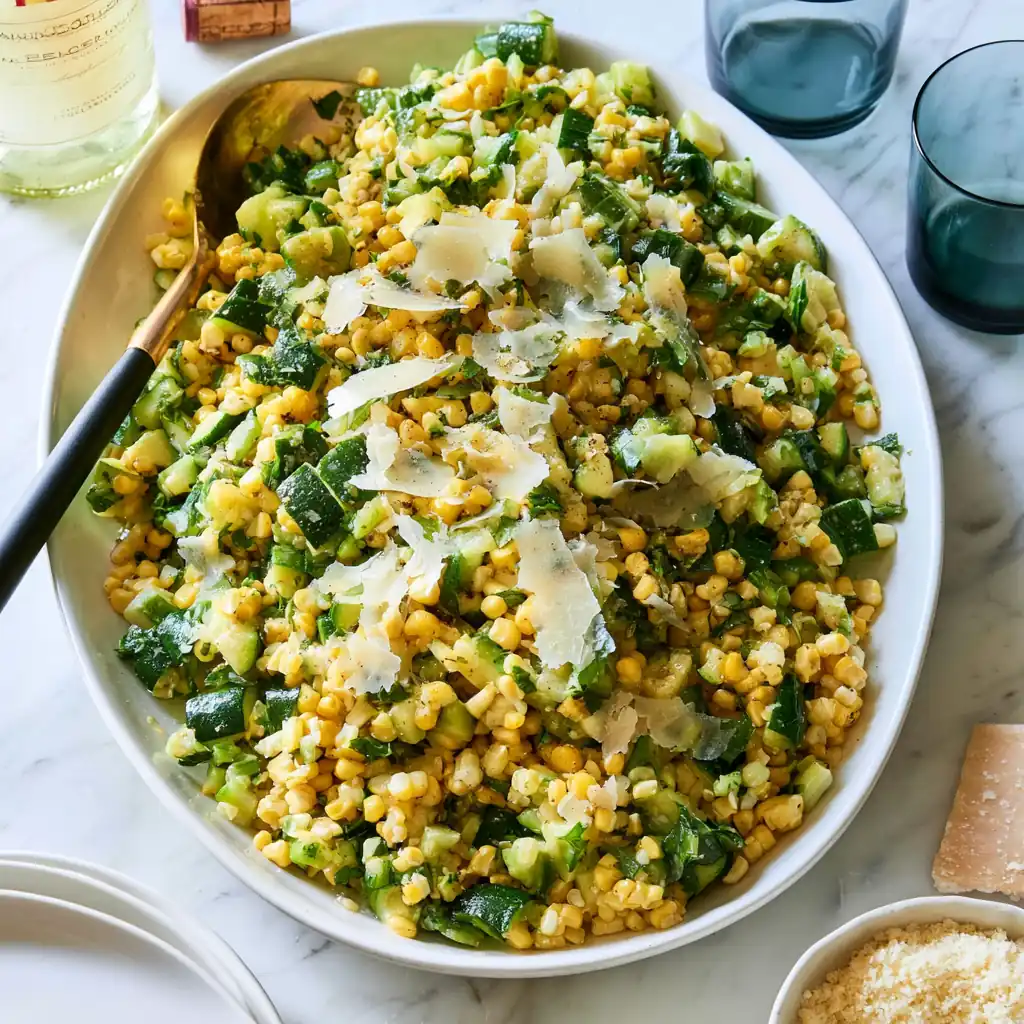 Zucchini Corn Parmesan Bake
