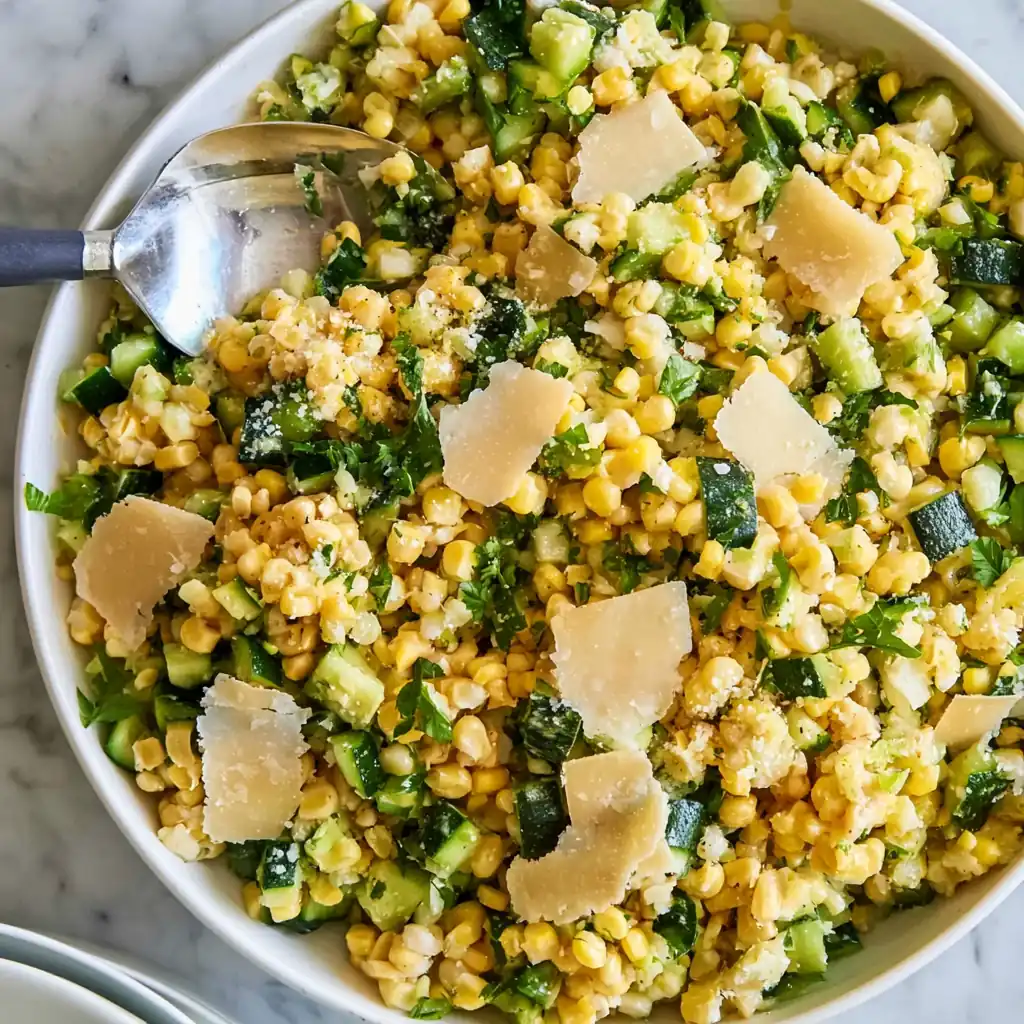 Zucchini Corn Parmesan Bake