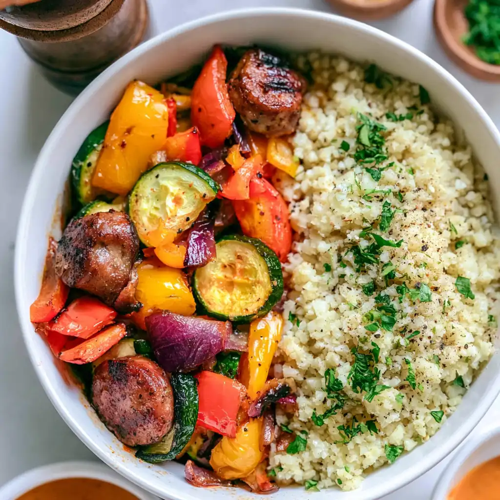Air Fryer Chicken Sausage and Veggies in 10 Minutes 4 Air Fryer Chicken Sausage and Veggies