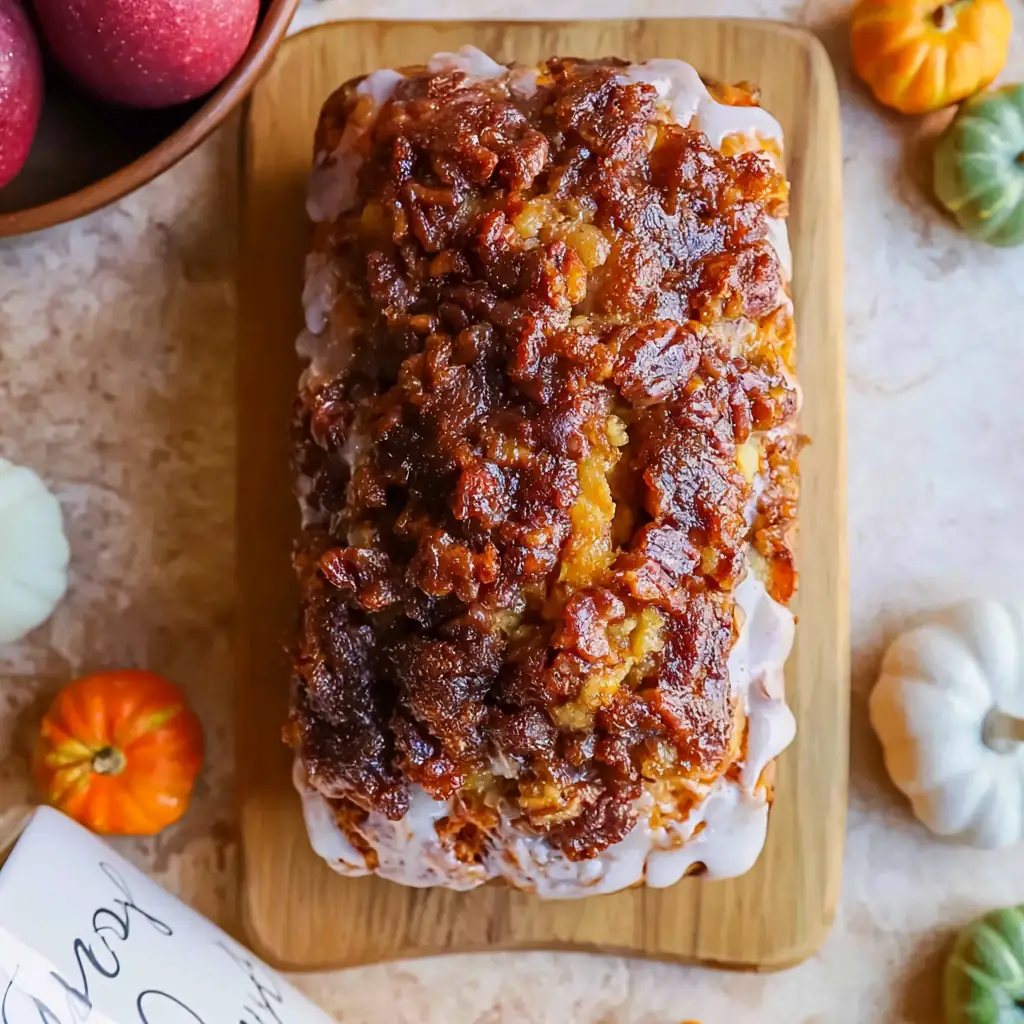 Amish Apple Fritter Bread with Sweet Vanilla Glaze 5 Amish Apple Fritter Bread