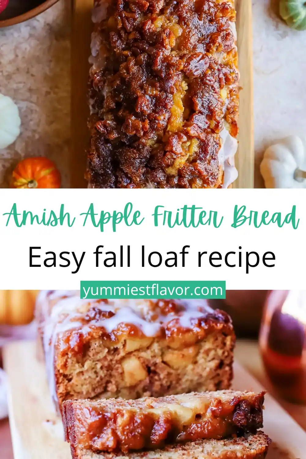Amish Apple Fritter Bread with Sweet Vanilla Glaze 6 Amish Apple Fritter Bread