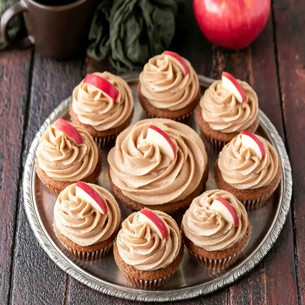 Apple Cider Cupcakes with Spiced Buttercream Frosting 5 Apple Cider Cupcakes