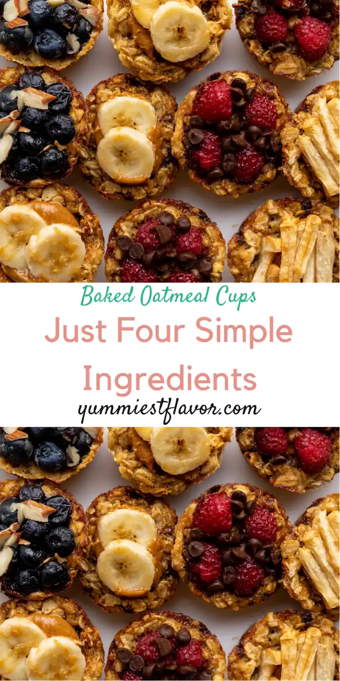 Baked Oatmeal Cups: Easy 4-Ingredient Breakfast Recipe 6 Baked Oatmeal Cups
