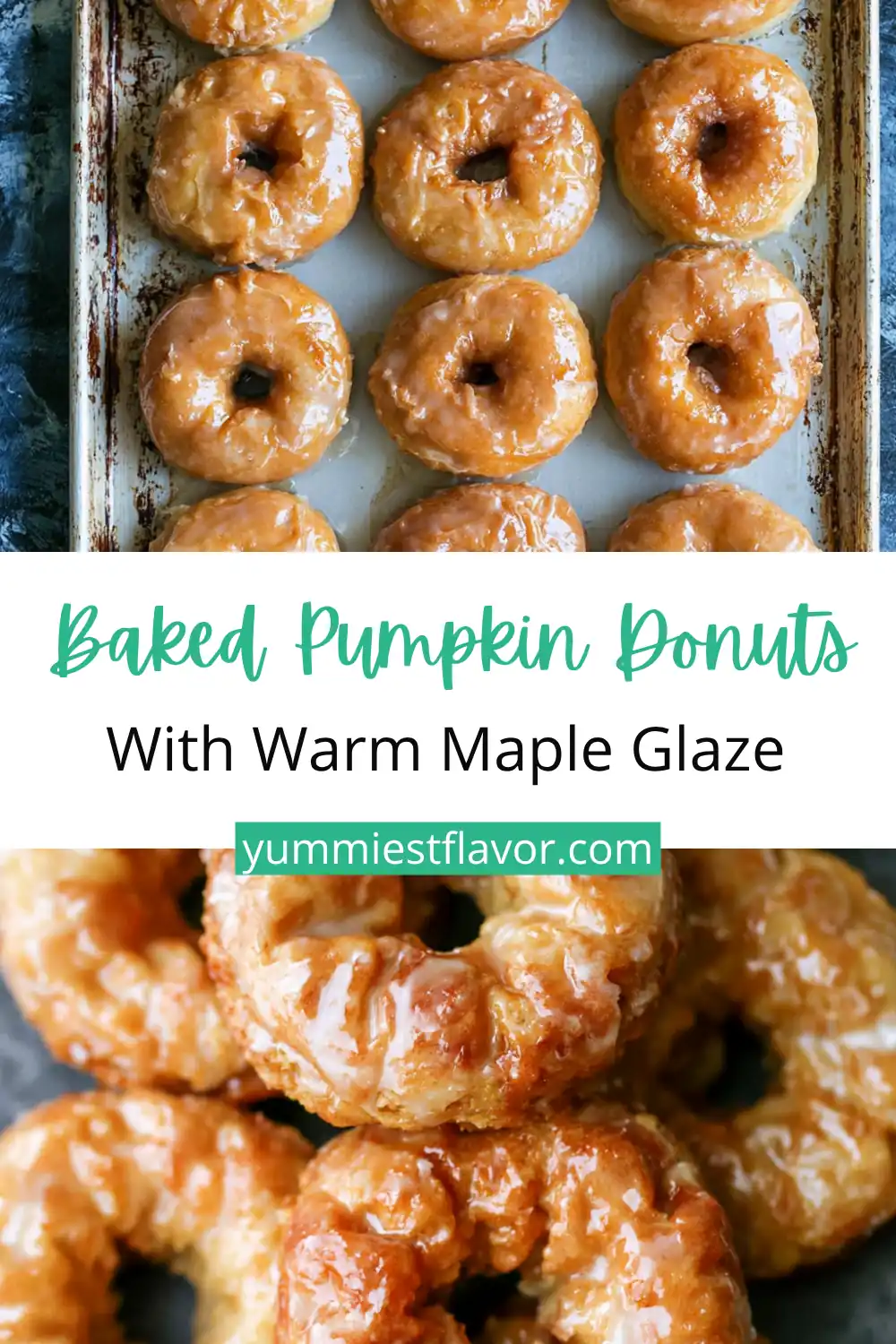Baked Pumpkin Donuts with Warm Maple Glaze 4 Baked Pumpkin Donuts