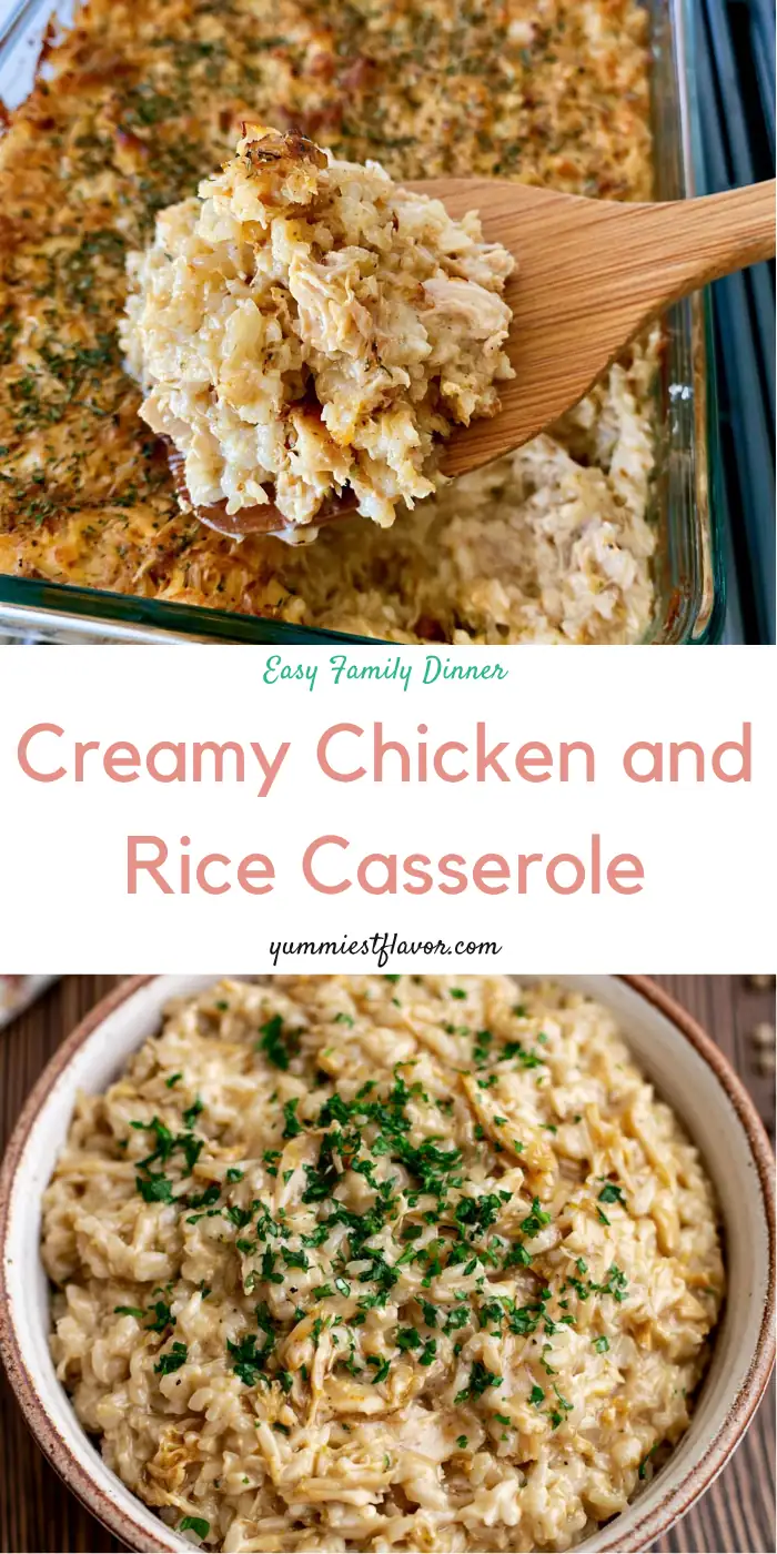 Chicken and Rice Casserole: Creamy One-Pan Comfort Dinner 6 Chicken and Rice Casserole