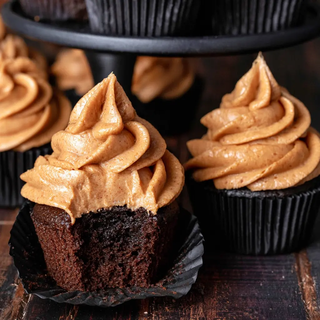 Chocolate Pumpkin Cupcakes