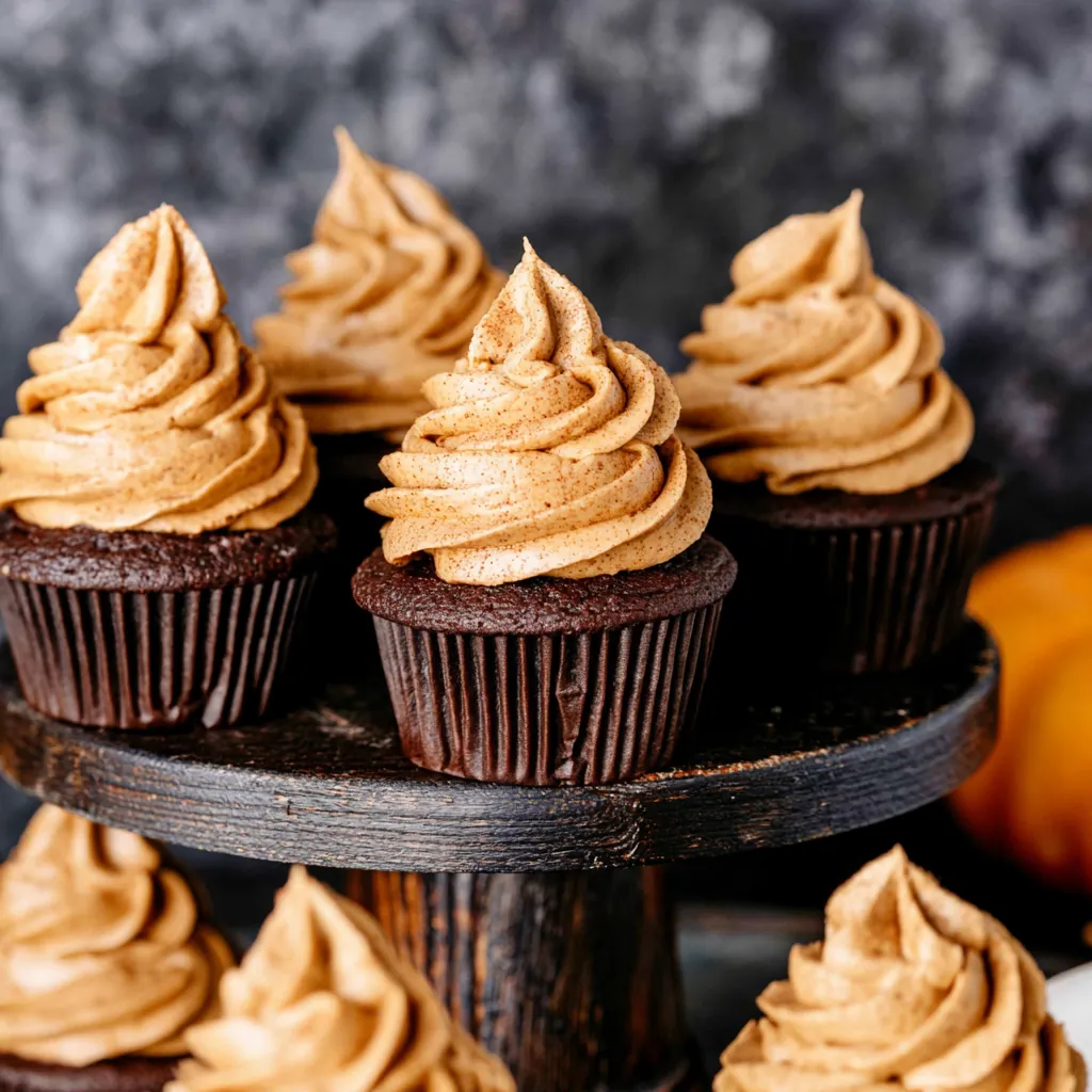 Chocolate Pumpkin Cupcakes