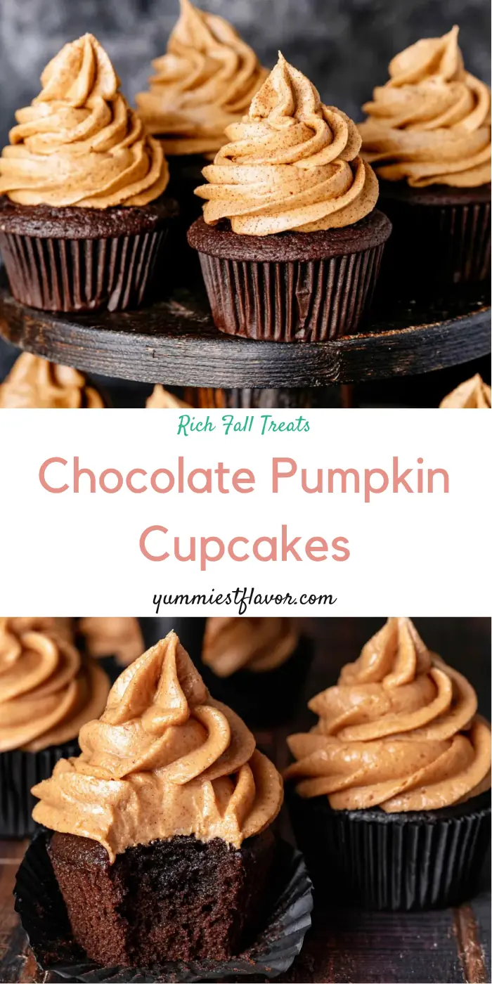 Chocolate Pumpkin Cupcakes