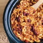 Crock Pot Cheddar Chili Mac