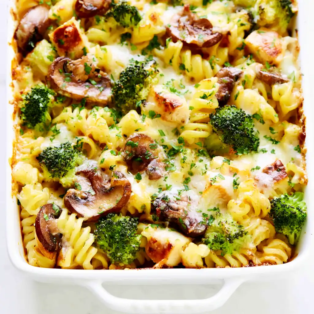 Healthier Broccoli Chicken Casserole with Creamy Cheddar Sauce 5 Healthier Broccoli Chicken Casserole