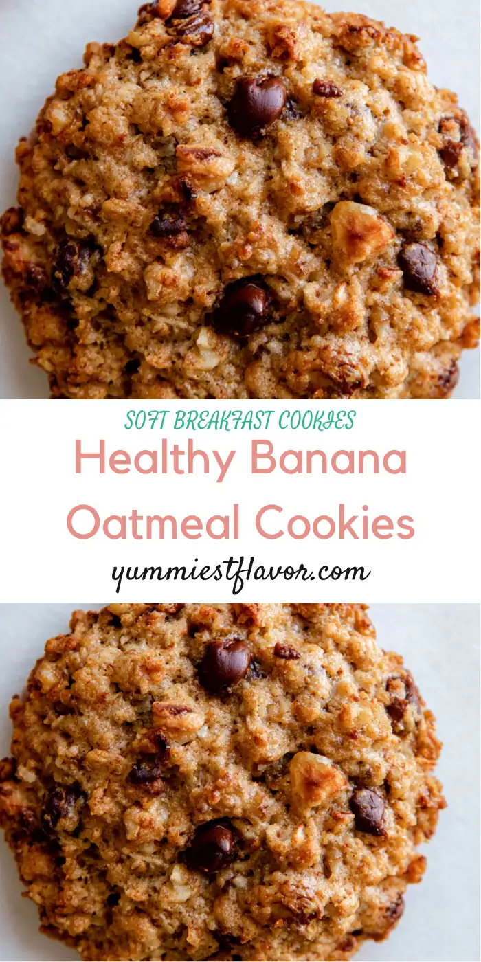 Healthy Banana Oatmeal Cookies
