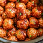 Honey Buffalo Crockpot Meatballs