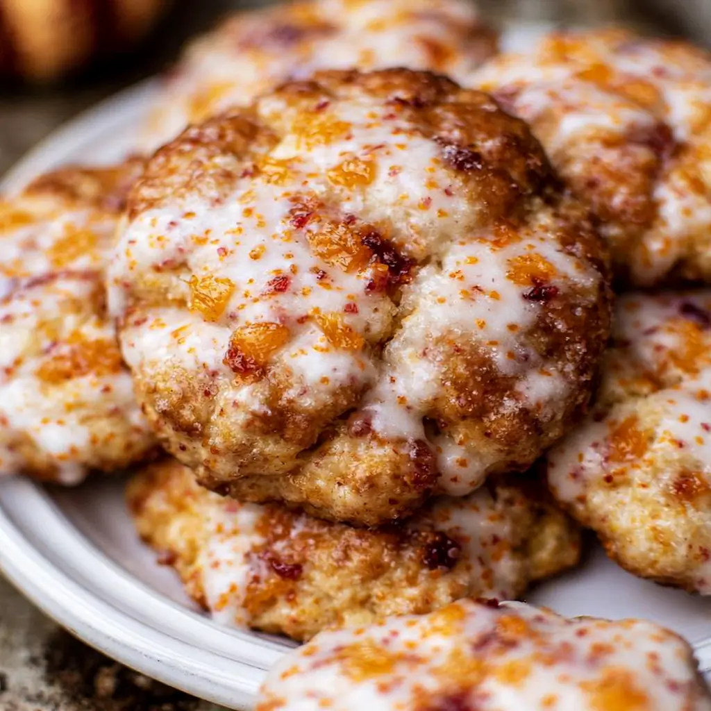 Peach Buttermilk Biscuits with Sweet Vanilla Glaze 4 Peach Buttermilk Biscuits