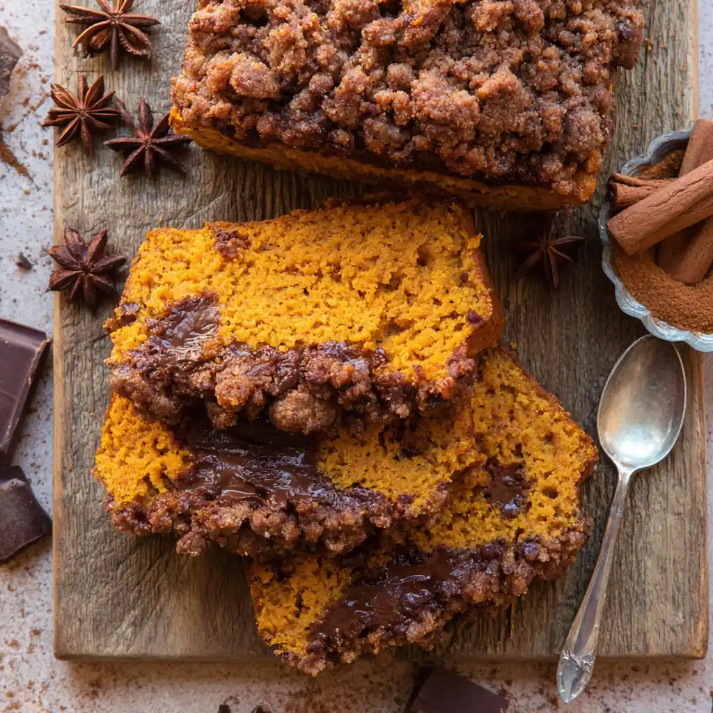 Pumpkin Chocolate Chip Streusel Bread