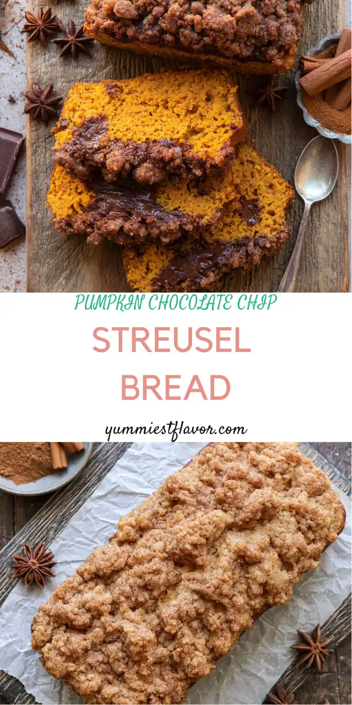 Pumpkin Chocolate Chip Streusel Bread