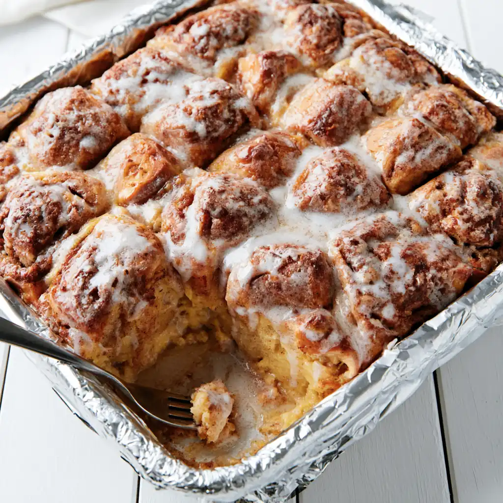 Pumpkin Cinnamon Roll Bake
