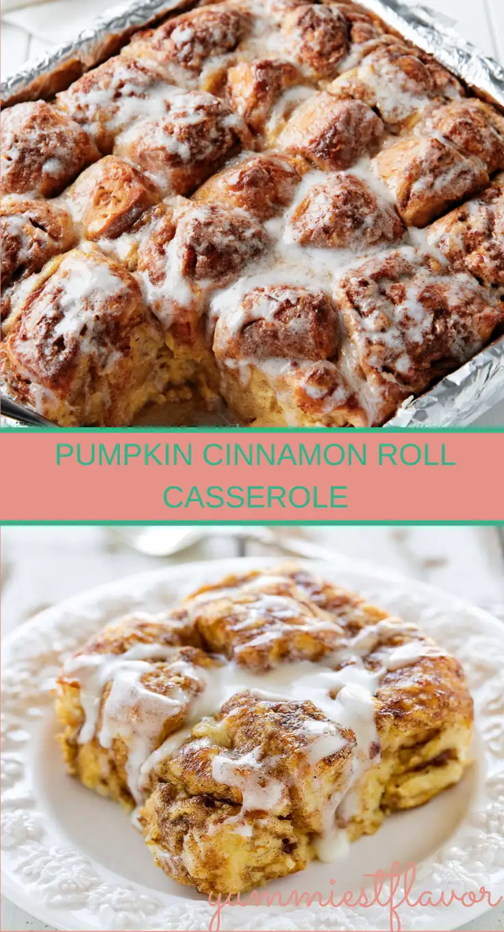 Pumpkin Cinnamon Roll Bake