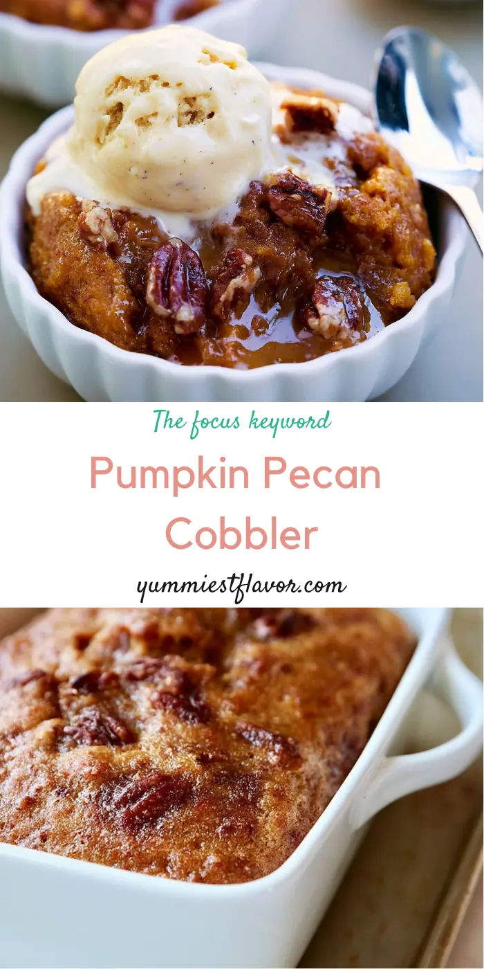 Pumpkin Pecan Cobbler With Gooey Caramel Sauce 6 Pumpkin Pecan Cobbler