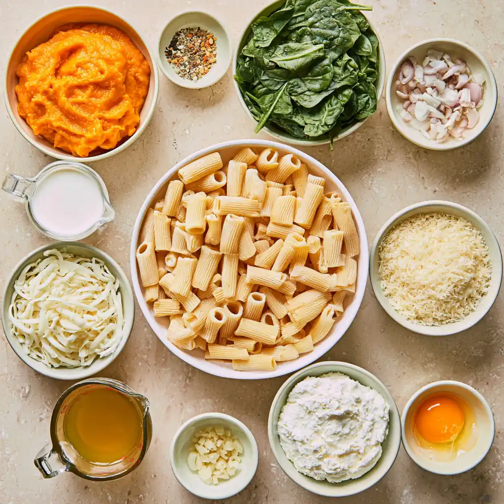 Pumpkin Ricotta Pasta Bake